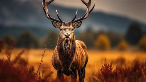  Hirsch! Ein majestätisches Geschöpf mit stolzem Geweih und scheuen Blicken